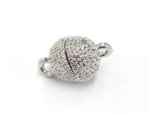 【ジュエリー・ケース・用品】ネックレスなどの留め具　ネックレスクラスプ　　デコボコタイプ