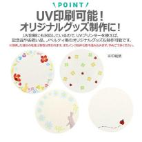 ＜オリジナル商材用素材＞アスベスト検査済　UV印刷可能♪　サークル型珪藻土コースター（角丸型）