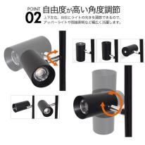 個別点灯・角度調整・4段階調光可能！ 3灯LEDフロアライト 白色/電球色