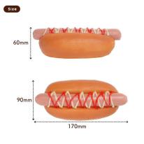 まるで本物！？パンのスクイーズ　マグネット付き ホットドッグ