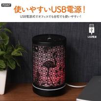 2種ミストモード・LEDライト・タイマー。　フラミンゴシルエット 超音波加湿器