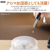 2種ミストモード・LEDライト・タイマー。　ファイアーボール型超音波加湿器