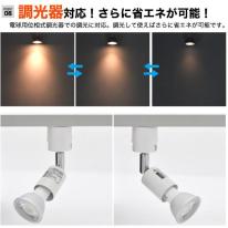 配線ダクトレール用スポットライト　口金E11 6WのLED電球付き