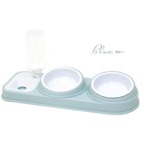 水がなくなったら自動で給水　犬猫用 自動給水ボトル付き 2ボウルフードスタンド