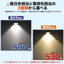 ＜LED電球・蛍光灯＞12V低電圧タイプLEDスポットライト　口金EZ10　白色/電球色