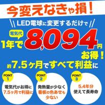 高演色Ra95 ビーム球型LEDランプ 100W形相当　口金E26　
