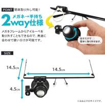 DIYや細かな作業などに。　LEDライト付き メガネ型 アイルーペ　20倍