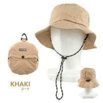 収納袋一体型で軽量コンパクト！　折りたたみ式 日焼け防止帽子 UPF50+