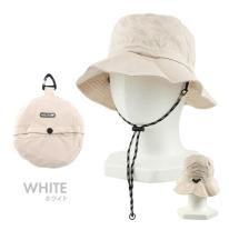 収納袋一体型で軽量コンパクト！　折りたたみ式 日焼け防止帽子 UPF50+