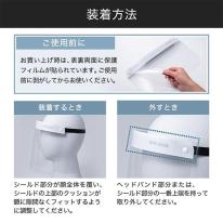 【メーカー在庫処分の格安品！】顔の周りを180°しっかりガード！　フェイスシールド＜個別包装＞