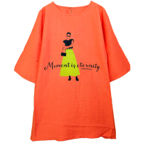 さらさら涼しいプリント柄チュニック