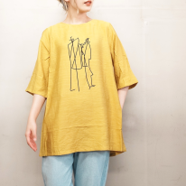 さらさら涼しいプリント柄チュニック