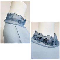 襟ぐるぐる　無地長袖Tシャツ