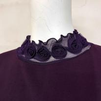 襟ぐるぐる　無地長袖Tシャツ