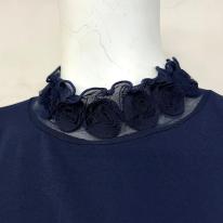 襟ぐるぐる　無地長袖Tシャツ