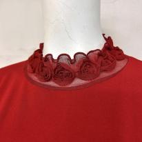 襟ぐるぐる　無地長袖Tシャツ