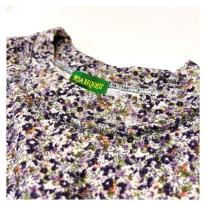 【3L】ほんのり起毛 小花柄 ゆったりBIGチュニック