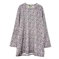 【3L】ほんのり起毛 小花柄 ゆったりBIGチュニック