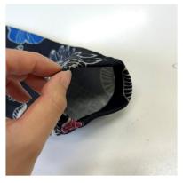 【3L】裏起毛　花柄プリント　ハーフジップチュニック