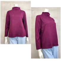 ピーチ起毛　3本タック　ボトルネック　カットソー