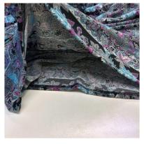 【4L】表起毛　エレガント花柄プリント　BIGチュニック