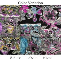 【4L】表起毛　エレガント花柄プリント　BIGチュニック