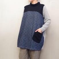 【3L】【お買い得4枚アソート】レース切替え　タートルネック　ゆったりチュニック