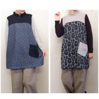 【3L】【お買い得4枚アソート】レース切替え　タートルネック　ゆったりチュニック