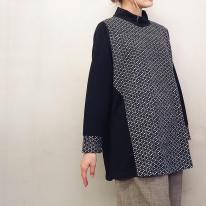 【3L】【お買い得4枚アソート】レース切替え　タートルネック　ゆったりチュニック