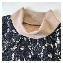 【3L】【お買い得4枚アソート】レース切替え　タートルネック　ゆったりチュニック