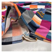 【4L】春物　パッチワーク柄プリント　BIGチュニック