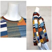 【4L】春物　パッチワーク柄プリント　BIGチュニック