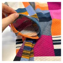 【4L】春物　パッチワーク柄プリント　BIGチュニック