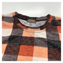 【3L】春物　チェック柄プリント　BIGチュニック