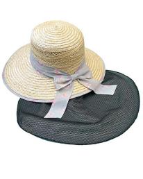 婦人 麦わら帽子DX 日よけ付