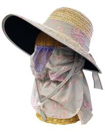 婦人　麦わら帽子DX マスク付