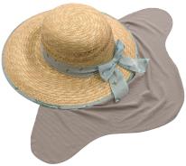 婦人　麦わら帽子DX　冷感タレ付き