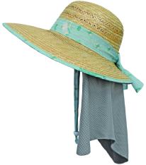 婦人　麦わら帽子DX　冷感タレ付き
