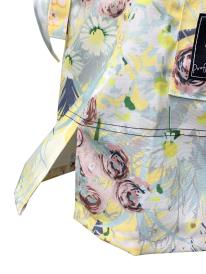 いろいろ入る5ポケットエプロン　ボタニカルブルー