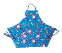 いろいろ入る5ポケットエプロン　ボタニカルブルー