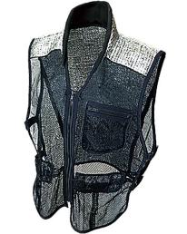 遮光冷感襟付きメッシュベスト