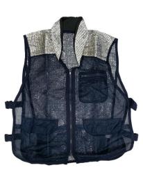 遮光冷感襟付きメッシュベスト