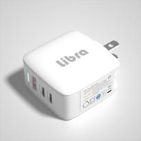 【2個セット】Libra　65W 3ポートガリウムPD充電器　AC-USB