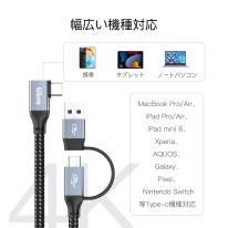 【10個セットLibra 100W+20Gbps高速データ通信TYPE-Cケーブル　USBアダプタ付