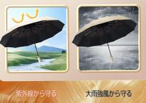 【6本セット】Libra 自動開閉UVカット晴雨兼用折り畳み傘24骨（青）ワンタッチ傘