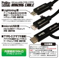 【セール特価】【3本セット】Libra アメイジングケーブル２ｍ（銀）