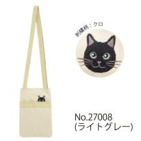 猫刺繍ショルダーバッグ