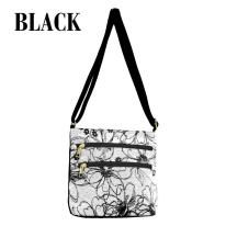 ミセス 花柄  軽量 ショルダー トート 手提げ バッグ ブラック イエロー グレー 春