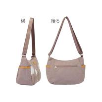 ミセス バッグ ショルダー サークル柄 刺繍 合成皮革  ブラック グレージュ パープル