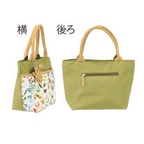 ミセス  トート バッグ  ショルダー 花柄 春 フラワー ピンク パープル グリーン